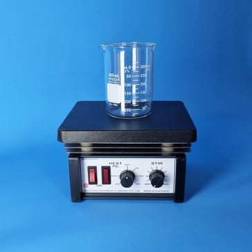 laboratory hotplate with beaker