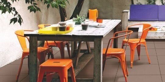 Outdoor plastic chairs